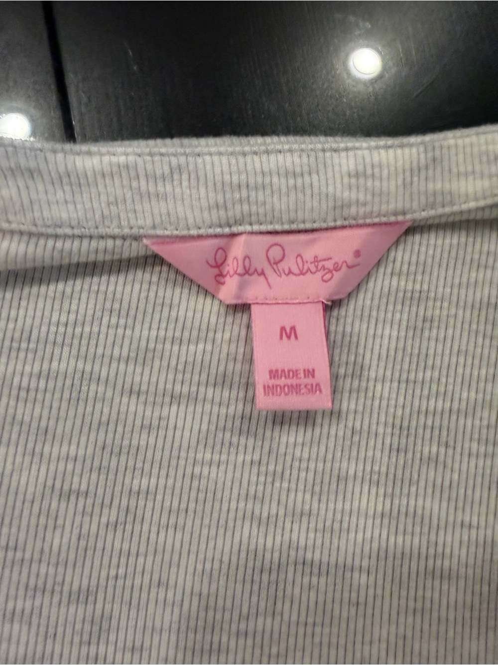 Lilly Pulitzer Light Gray Ribbed Tank & Top Set - Picture 3 of 3